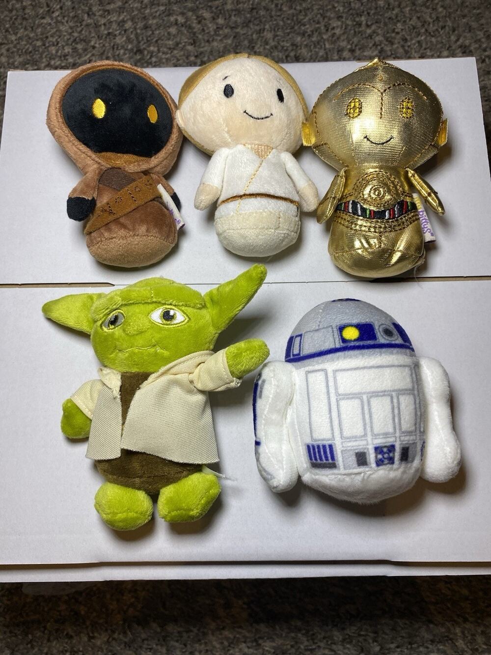 Lot Of 5 Star Wars Hallmark Itty Bittys (3) & 2 Other Star War Characters